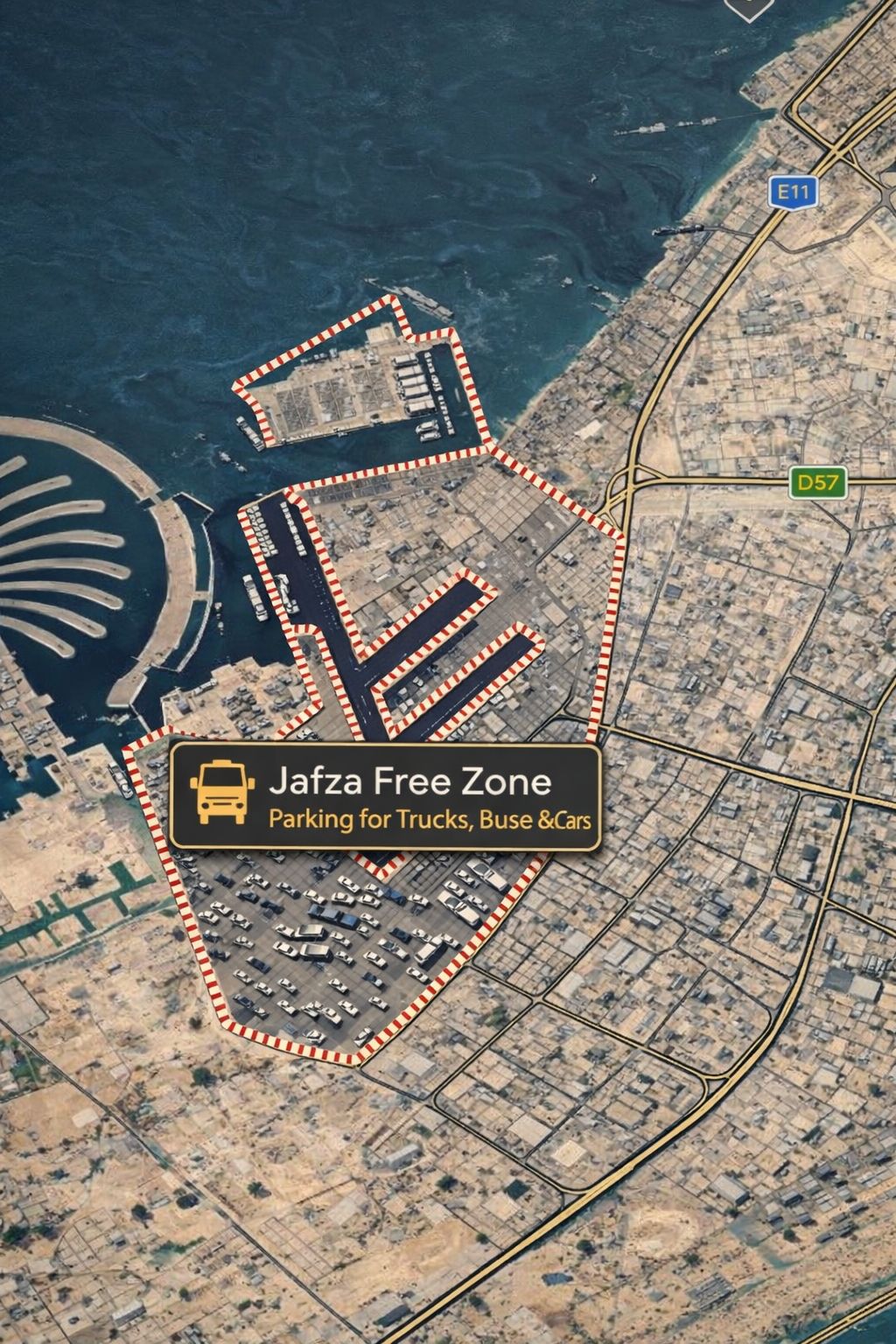 JAFZA free zone fleet parking Dubai